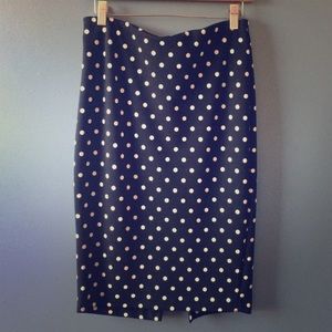 Express Polka Dot Pencil Skirt